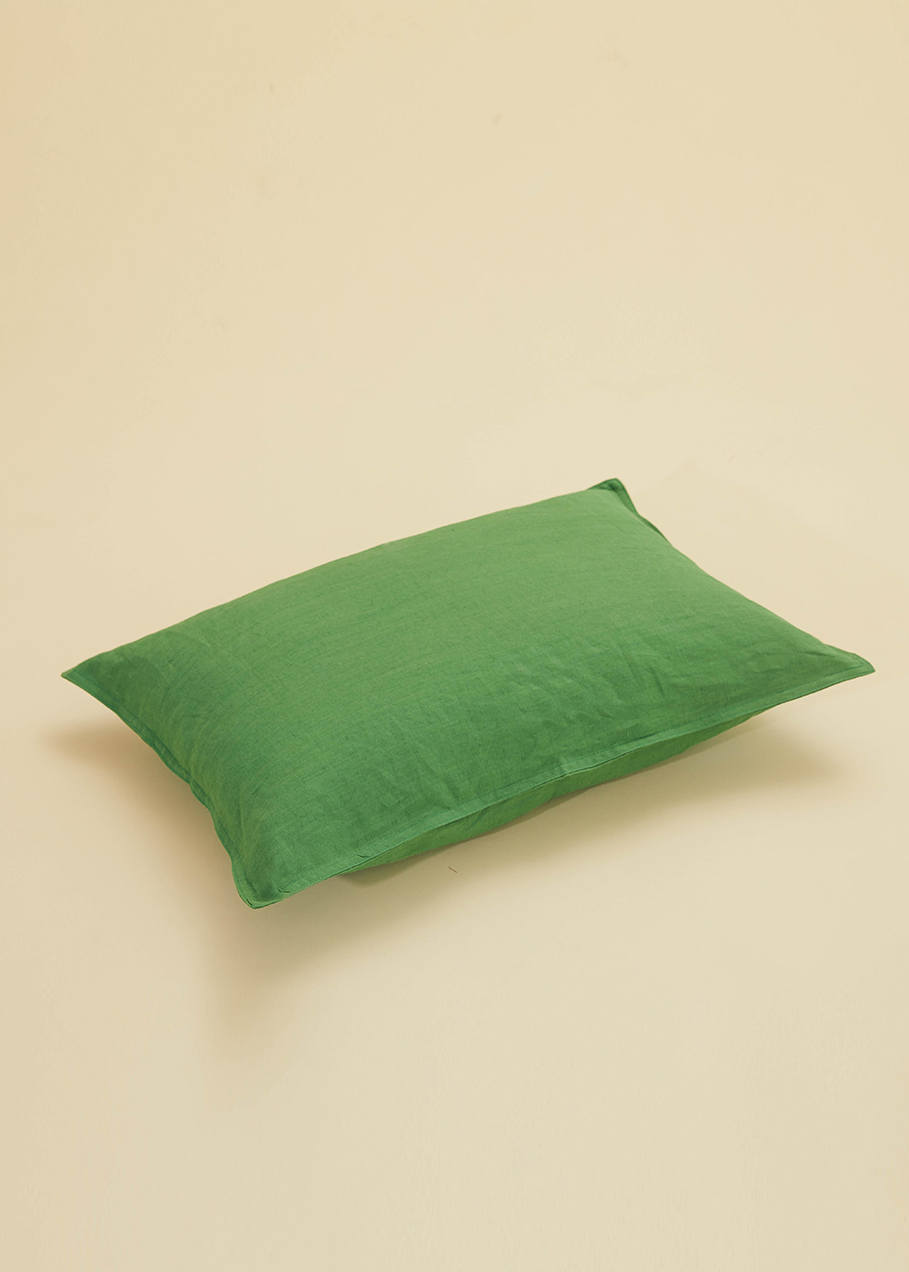 linen look pillow cover : green